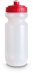 Obrázky: Mliečna biela športová fľaša s červeným uzáverom