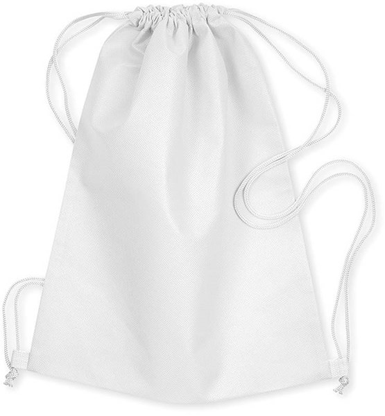 Obrázky: Jednoduchý ruksak z netkanej textílie, biela