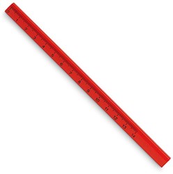 Obrázky: Červená tesárska ceruzka s pravítkom