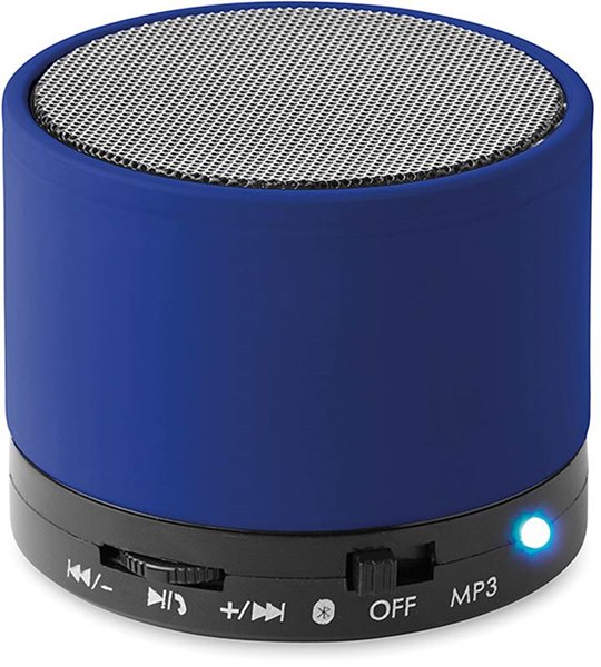 Obrázky: Kráľovsky modrý valcový bluetooth reproduktor