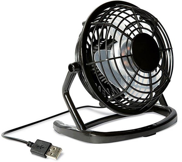 Obrázky: Ventilátor s USB káblom, čierny, Obrázok 3