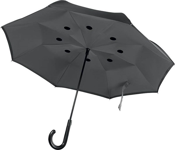 Obrázky: Obojstranný dáždnik šedý
