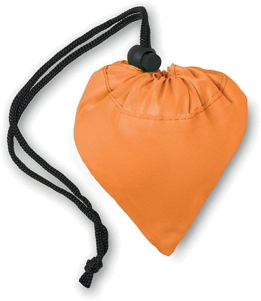 Obrázky: Skladacia polyesterová nákupná taška oranžová, Obrázok 3