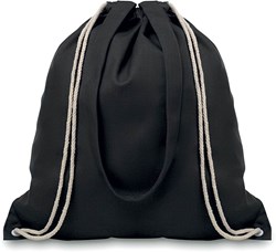 Obrázky: Plátená taška s dlhými ušami a zatváraním, čierna