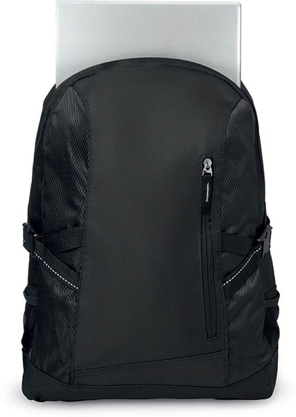 Obrázky: Čierny polyesterový ruksak na laptop 15