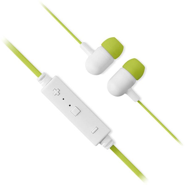 Obrázky: Limetkové Bluetooth slúchadlá s obalom a káblom, Obrázok 2