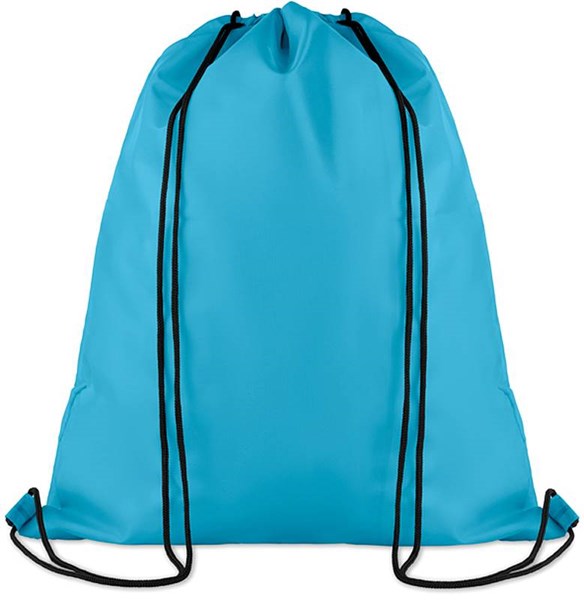 Obrázky: Veľký tyrkysový ruksak s predným vreckom na zips, Obrázok 2