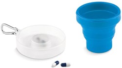 Obrázky: Modrý skladací hrnček na lieky