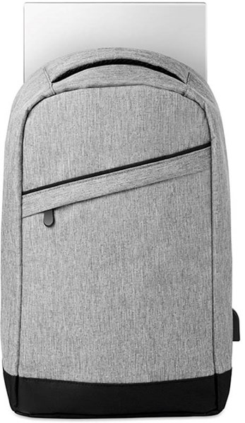 Obrázky: Elegantný šedý ruksak s USB nabíjacím káblom, Obrázok 8