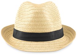 Obrázky: Slamený klobúk s čiernou stuhou