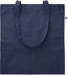 Obrázky: Modrá melírovaná nákupná taška s dlhými ušami