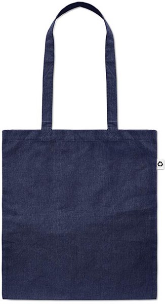 Obrázky: Modrá melírovaná nákupná taška s dlhými ušami, Obrázok 2