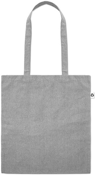 Obrázky: Šedá melírovaná nákupná taška s dlhými ušami, Obrázok 2