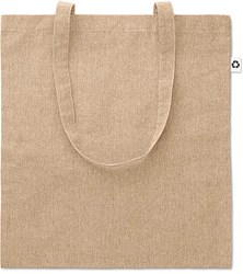 Obrázky: Béžová melírovaná nákupná taška s dlhými ušami
