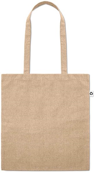 Obrázky: Béžová melírovaná nákupná taška s dlhými ušami, Obrázok 2