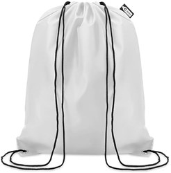 Obrázky: Biely ruksak so šnúrkami zo 190T RPET