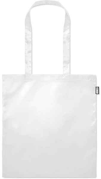 Obrázky: Biela nákupná taška zo 190T RPET, Obrázok 2