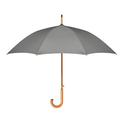 Obrázky: Šedý dáždnik s dreveným telom