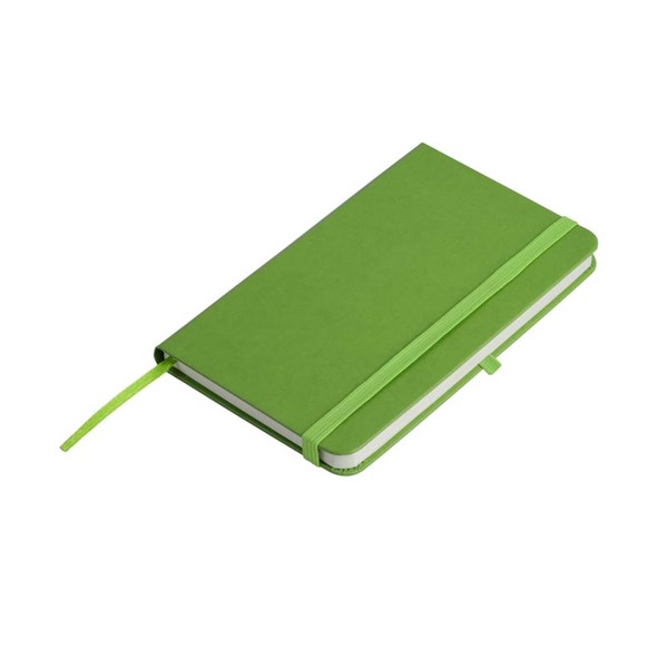 Obrázky: Zelený blok A6 s elastickou páskou, štvorčeky