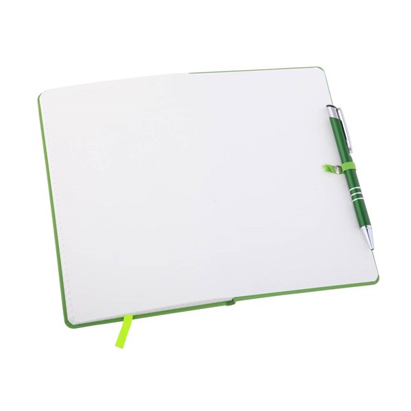 Obrázky: Zelený blok A6 s elastickou páskou, štvorčeky, Obrázok 7