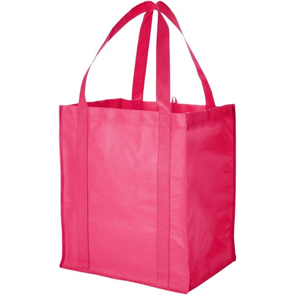 Obrázky: Nákupná taška z netkanej textílie, čerešňová, Obrázok 2
