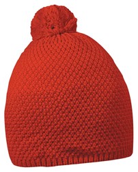 Obrázky: Akrylová pletená zimná  čiapka červená, brmbolec