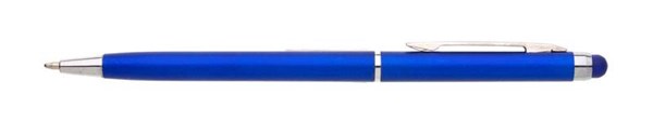 Obrázky: Plastové guličkové pero TEMA modré so stylusom