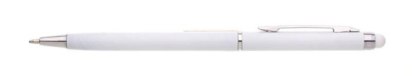 Obrázky: Plastové guličkové pero TEMA biele so stylusom