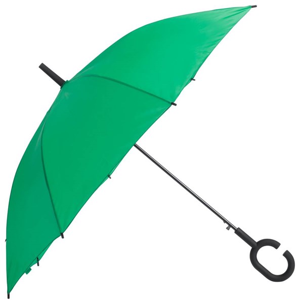 Obrázky: Zelený automatický vetru odolný hadsfree dáždnik