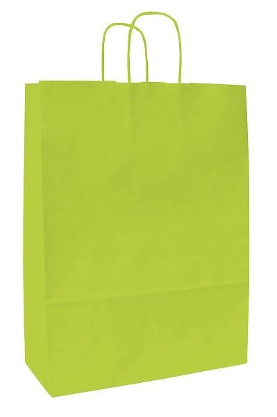 Obrázky: Papierová taška zelená 23x10x32 cm, krútená šnúra