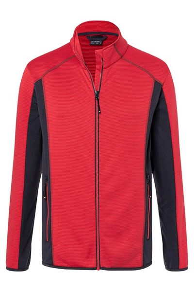 Obrázky: STRETCH FLEECE JACKET 200 červeno-antracitová S, Obrázok 5