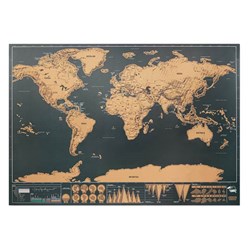 Obrázky: Stieracia mapa sveta 42x30cm v kartónovej tube