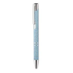 Obrázky: Guličkové pero Jola z pšeničnej slamy,svetlo-modré