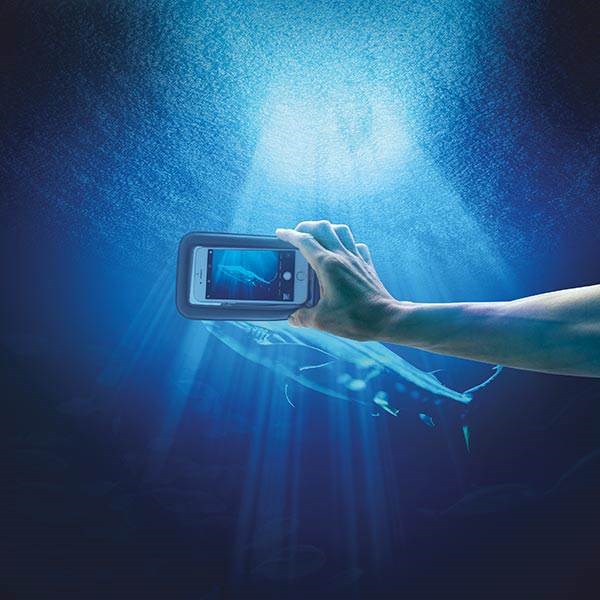 Obrázky: Čierne IPX8 vodotesné plávajúce puzdro na telefón, Obrázok 7