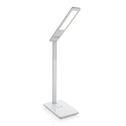 Obrázky: Biela stolová lampa s 5W bezdrôtovým nabíjaním