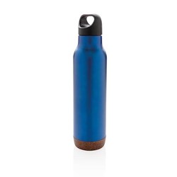 Obrázky: Modrá nepriepustná korková termofľaša 600 ml