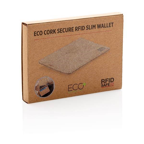 Obrázky: Hnedé EKO RFID korkové puzdro na karty, Obrázok 7