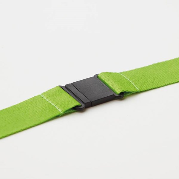 Obrázky: Šnúrka 25 mm-karabína,klip a poistka, limetková, Obrázok 4