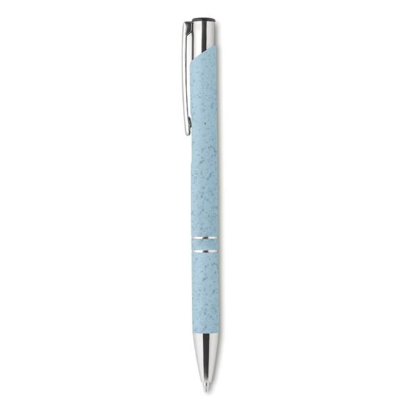 Obrázky: Guličkové pero Jola z pšeničnej slamy,svetlo-modré, Obrázok 2