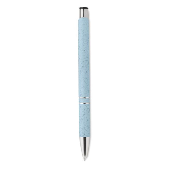 Obrázky: Guličkové pero Jola z pšeničnej slamy,svetlo-modré, Obrázok 4