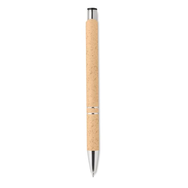 Obrázky: Guličkové pero Jola z pšeničnej slamy, oranžové, Obrázok 4