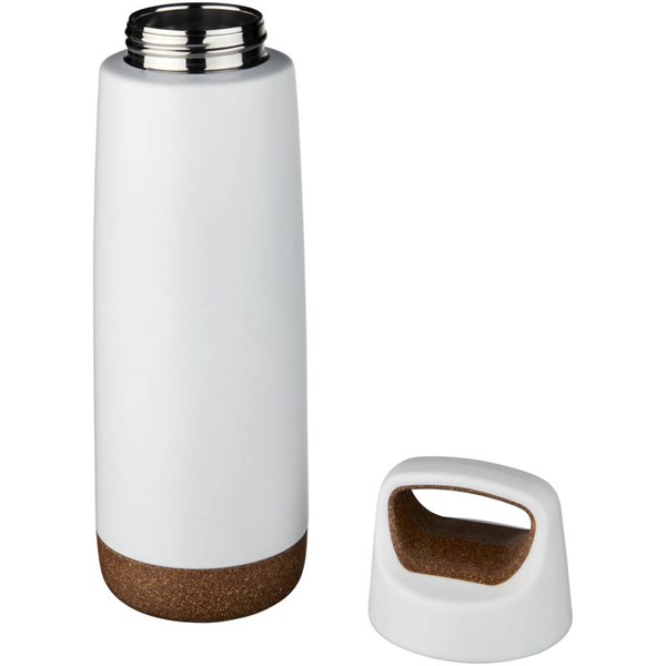 Obrázky: Biela medená fľaša s vákuovou izoláciou, 600 ml, Obrázok 2