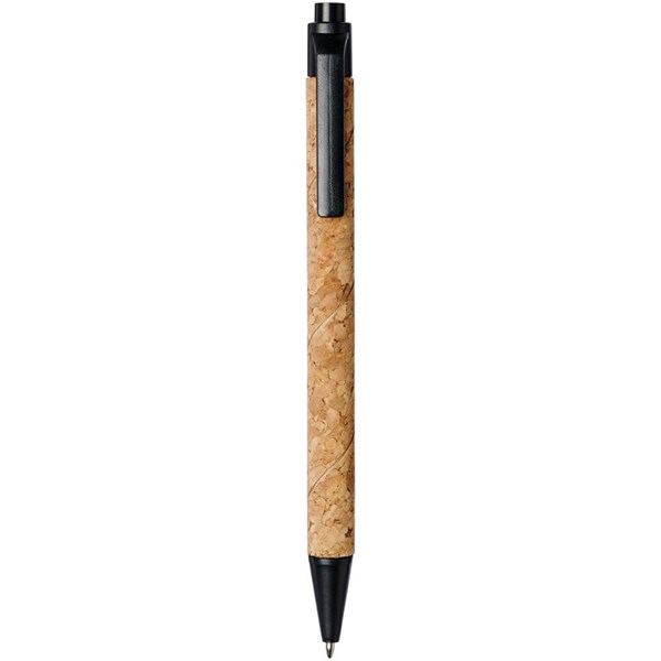 Obrázky: Guličkové pero z korku a pšeničnej slamy, čierne