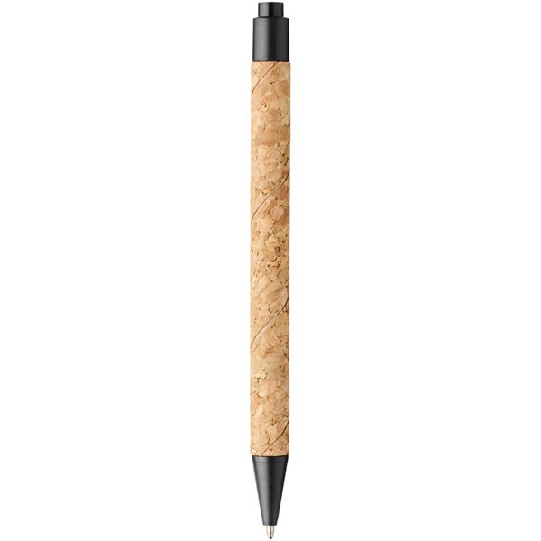 Obrázky: Guličkové pero z korku a pšeničnej slamy, čierne, Obrázok 2