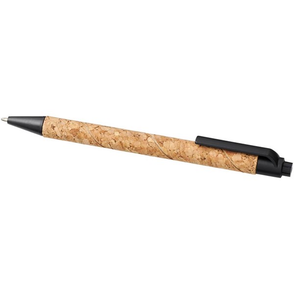 Obrázky: Guličkové pero z korku a pšeničnej slamy, čierne, Obrázok 3