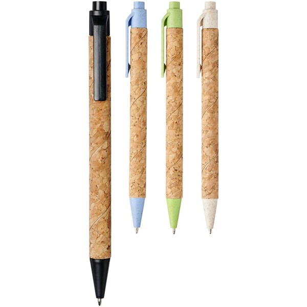 Obrázky: Guličkové pero z korku a pšeničnej slamy, čierne, Obrázok 5
