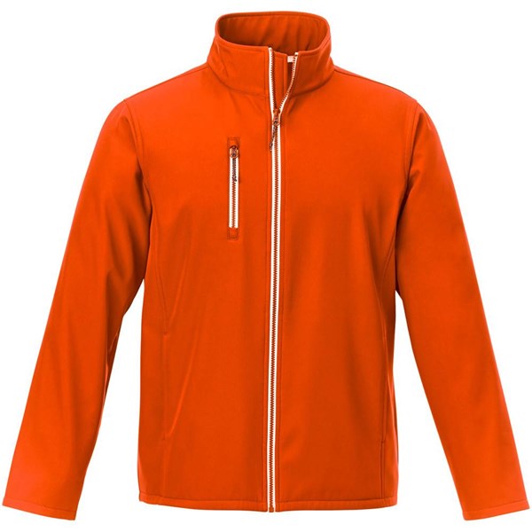 Obrázky: Oranžová softshellová pánska bunda XL, Obrázok 4