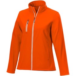 Obrázky: Oranžová softshellová dámska bunda XS