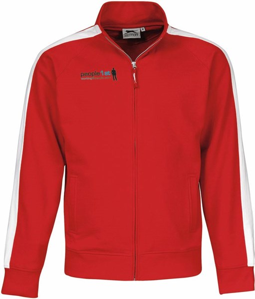 Obrázky: Slazenger, Winner bunda na zips  červená, XL, Obrázok 2