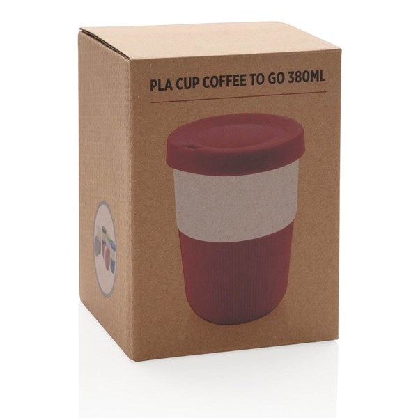 Obrázky: PLA hrnček coffee to go 380ml, červená, Obrázok 8